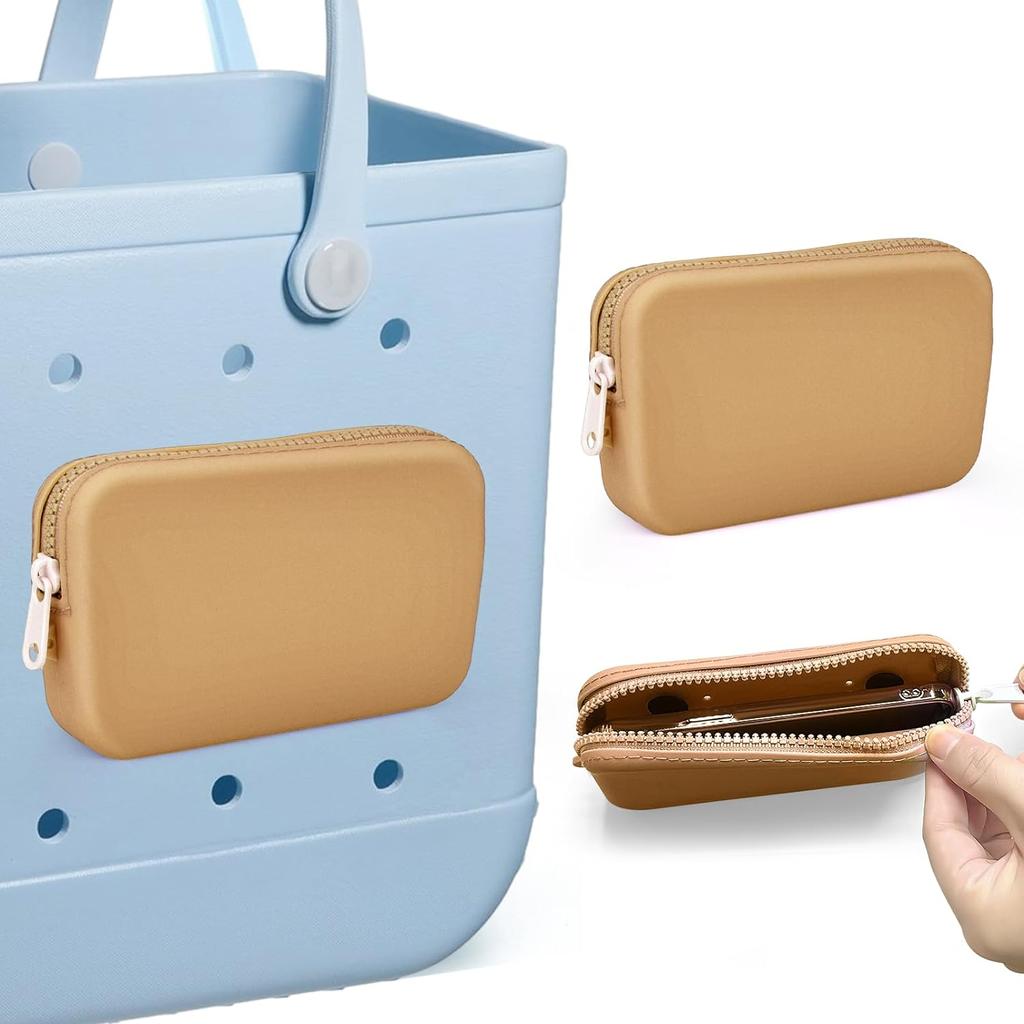 1pcs Silicone Phone Holder for Bogg Bag, Soft Silicone Insert Wallet, Bogg Bag Accessories, Beach Accessory