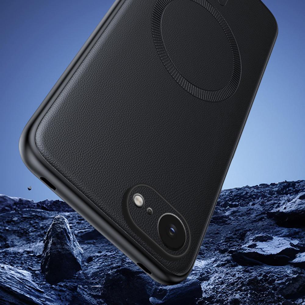 Для iPhone 16e Чехол Совместимый с MagSafe Покрытый кожей ТПУ+ПК Чехол для телефона