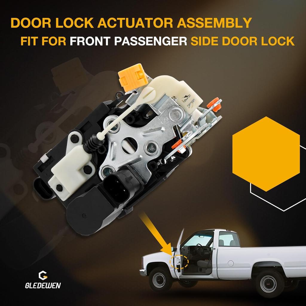 Door Lock Latch Actuator Front Left Driver Side, Compatible with 1999-2000 Chevrolet Silverado Suburban Tahoe GMC Sierra Yukon XL, Replaces# 931208
