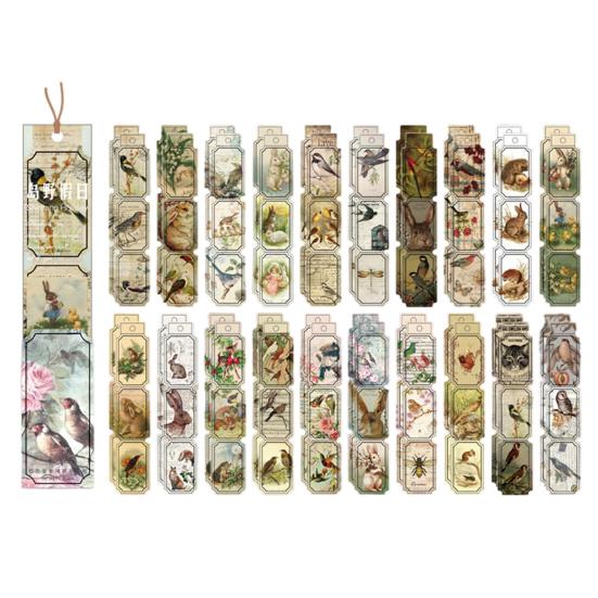 40Pcs DIY Vinyl Art Easy To Paste Great Self-adhesive Vintage Botanical Diary Note Handbook Stationery Stickers Material Sticker