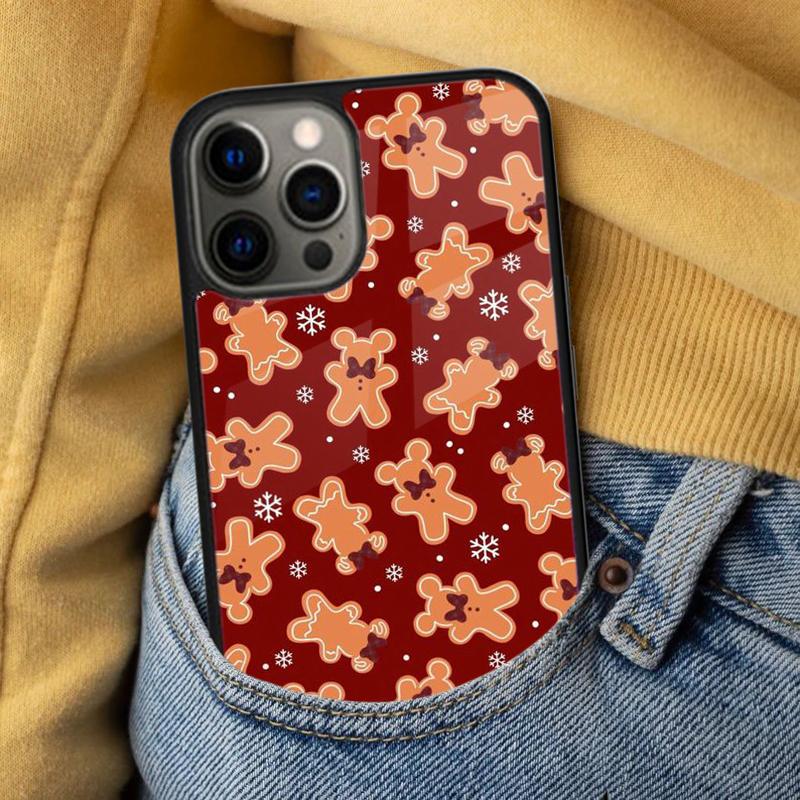 Cute Gingerbread man Christmas Soft Phone Case for iPhone 17 Air 16e Pro max 15 Pro 13 14 Plus 11 12 MagSafe Magnetic Coque