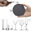 6Pcs 10cm Silicone Coasters Round Heat Resistant Rubber Tea Cup Mat Drink Coffee Mug Glass Beverage Holder Pad Decor Table Mat