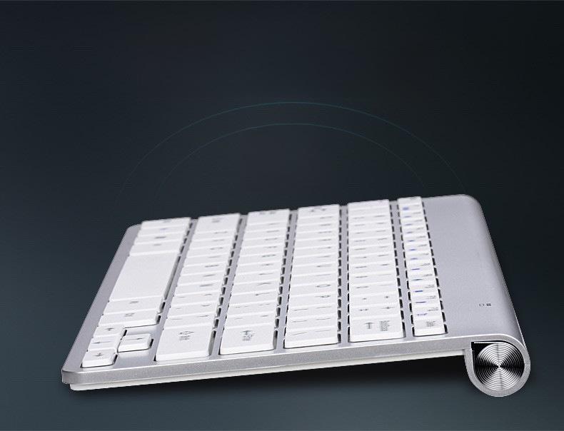 Ультратонкий комплект беспроводной клавиатуры и мыши 2.4G для Smart TV — бесшумный и беззвучный