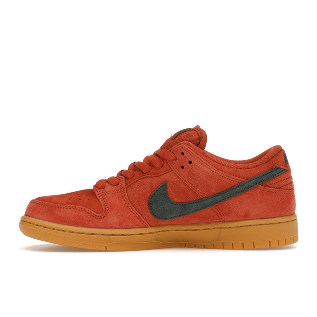 Nike Кроссовки унисекс Dunk Low Pro SB Burnt Sunrise коричневые винтажно-зеленые, резинка светло-коричневые HF3704-800