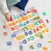 Toddlers Wooden Alphabet Puzzle Board Capital Lowercase Letter Learning Matching Kindergarten Preschool Early Educational ABC Jigsaw Toy