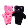 Cute Cat Keychain Plush Doll Toys Pendant Cartoon Little Black Cat Kitten Keyring Pendant Backpack Charms Bag Decor Child Gifts