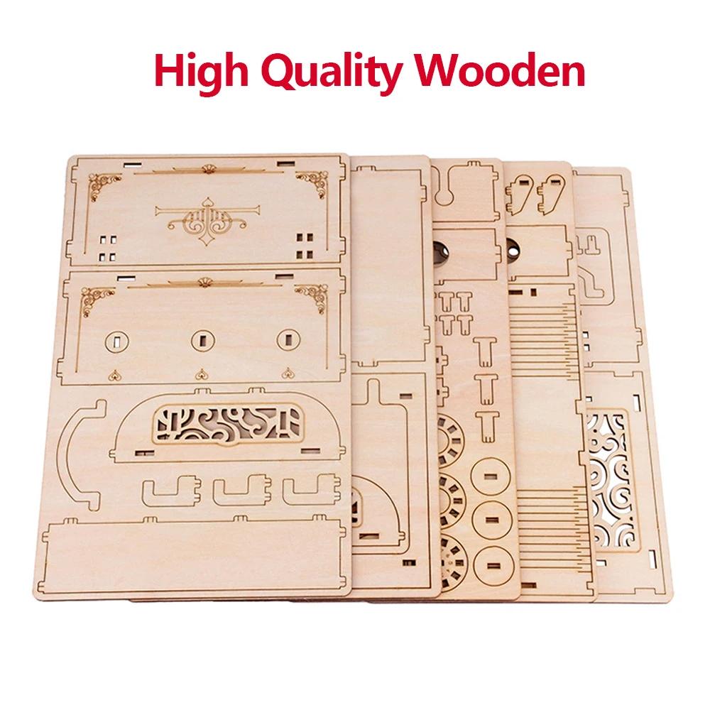 Коробка с паролем «сделай сам», детские 3D деревянные головоломки, наборы моделей, игрушки Монтессори, игрушки для детей, подарок на день рождения для мальчиков и девочек