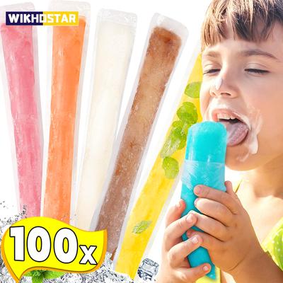 50/100 шт. летние одноразовые пакеты для мороженого для мороженого «сделай сам», фруктовый сок, смузи, форма для йогурта, сумка с уплотнением на молнии, упаковочные пакеты