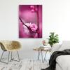 Canvas print, Pink flower and buds on a branch