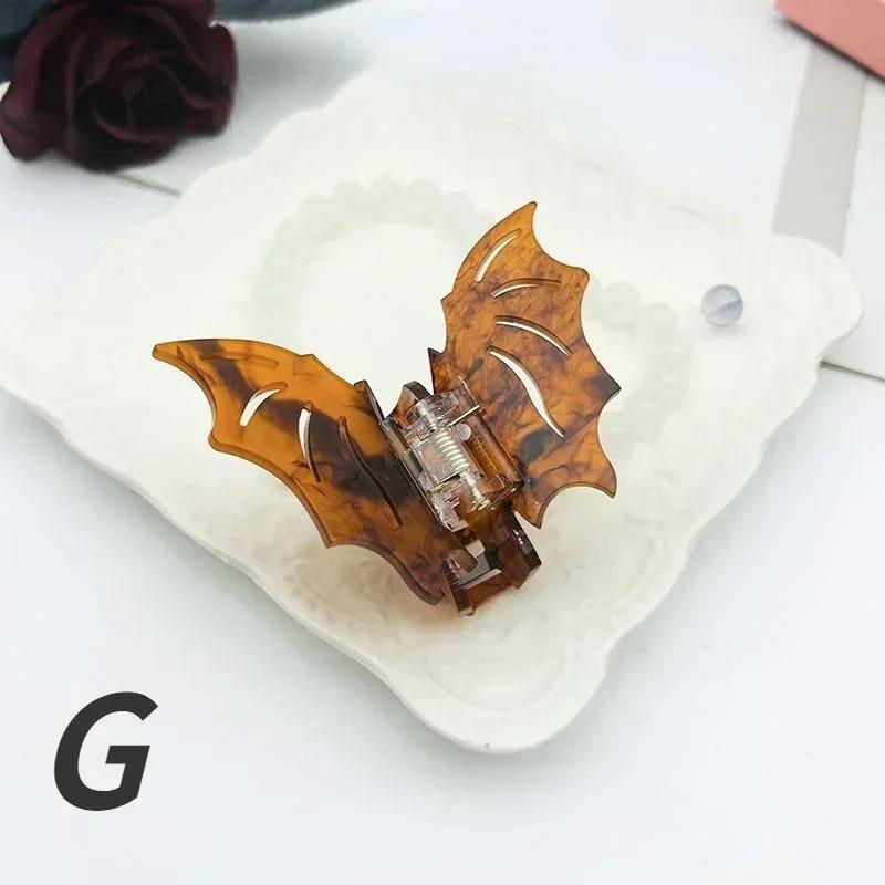 Halloween Bat Hair Claw Clips Women Girls Gothic Butterfly Hairpin Funny Shark Clip Costume Party Headdress Accessory