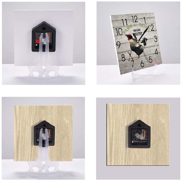 Тихие деревянные настенные часы без тиканья, на батарейках, в деревенском ретро-стиле