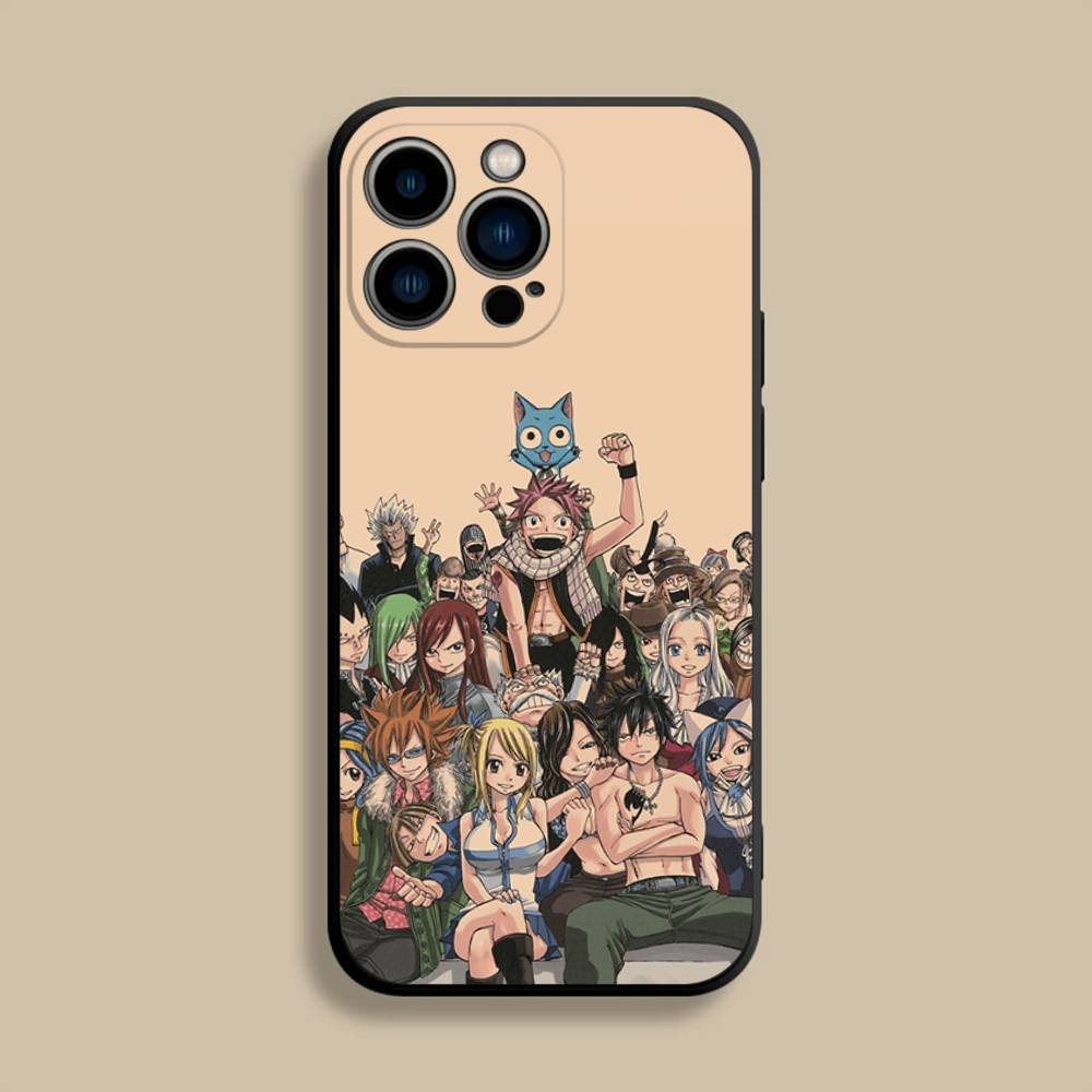 Чехол для телефона Аниме Хвост Феи Комиксы Для iPhone 17,16,15,14,13,12,Pro,Max,Plus,E,SE4,Air,Mini Черный Мягкий Чехол