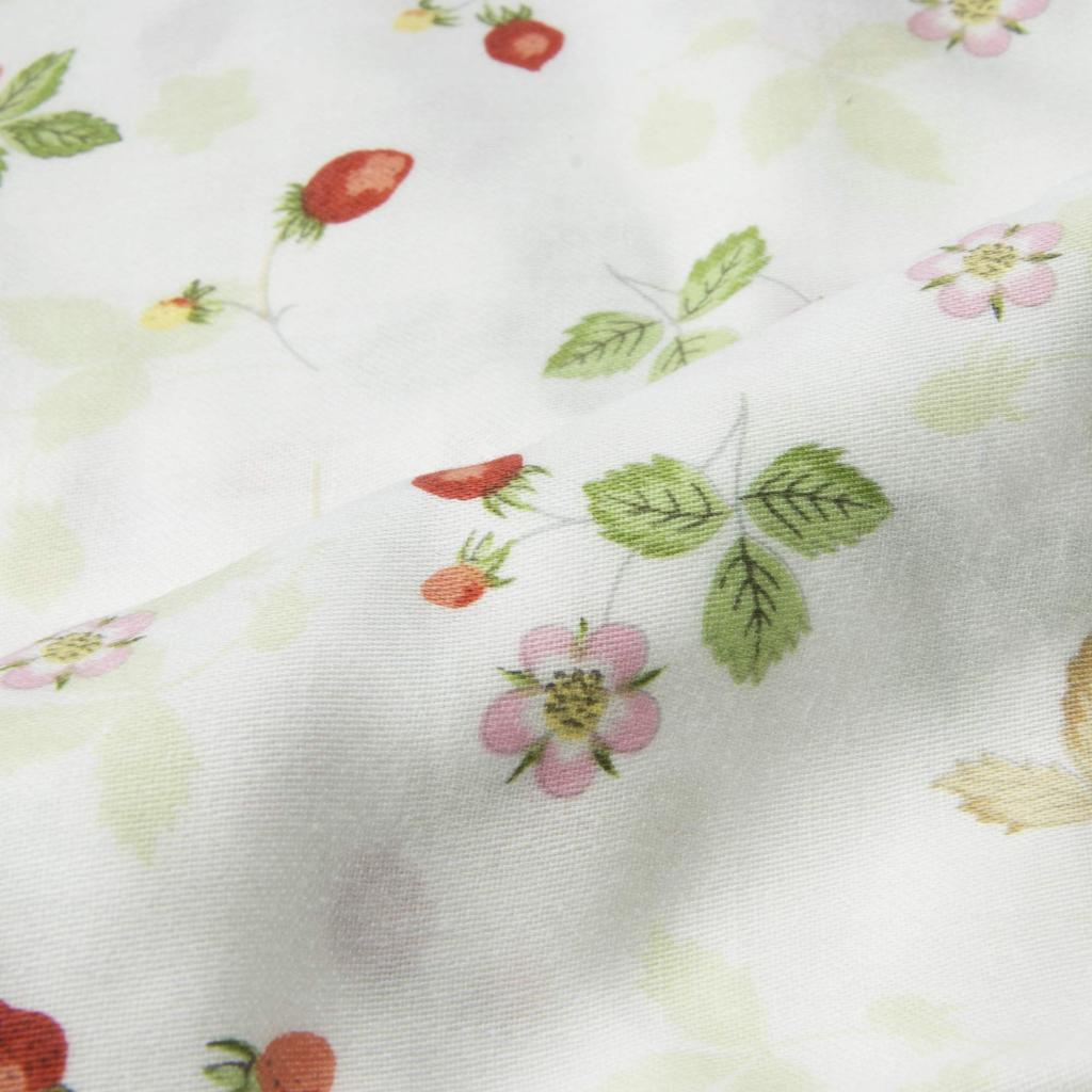Nishikawa Box Wild Made In PK18700604W [Nishikawa] Sheet, Semi-Double, Wedgwood, Strawberry, 100% Cotton, Japan, White,