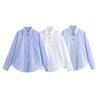 2025 Spring Women's Striped Button-Up Commuter Shirt
