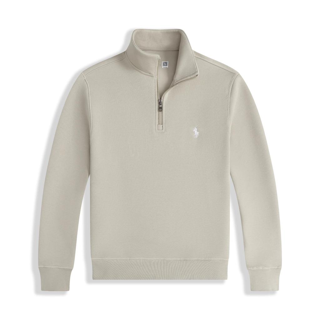 RL Пони Футболка-поло с вышивкой и молнией на полпути - Простая Плюс Размер Парная Свободная Толстовка