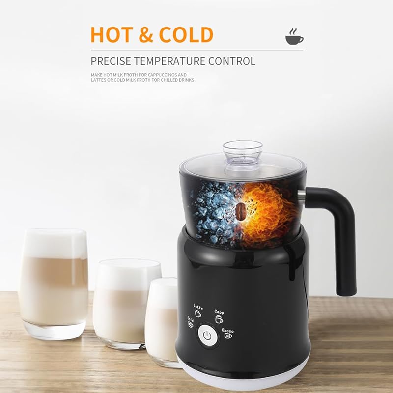 removable milk frother 23.67oz/700ml electric milk frother and steamer with touch control 600W 5 in 1 hot/cold foam maker latte cappuccino for hot
