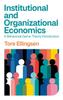 Книга Institutional and Organizational Economics : A Behavioral Game Theory Introduction