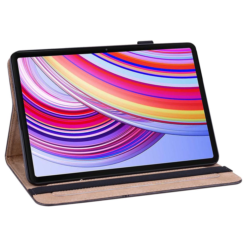 For Xiaomi Redmi Pad Pro/Pro 5G/Poco Pad 4G Case Line Imprinted PU Leather Card Holder Tablet Stand Cover