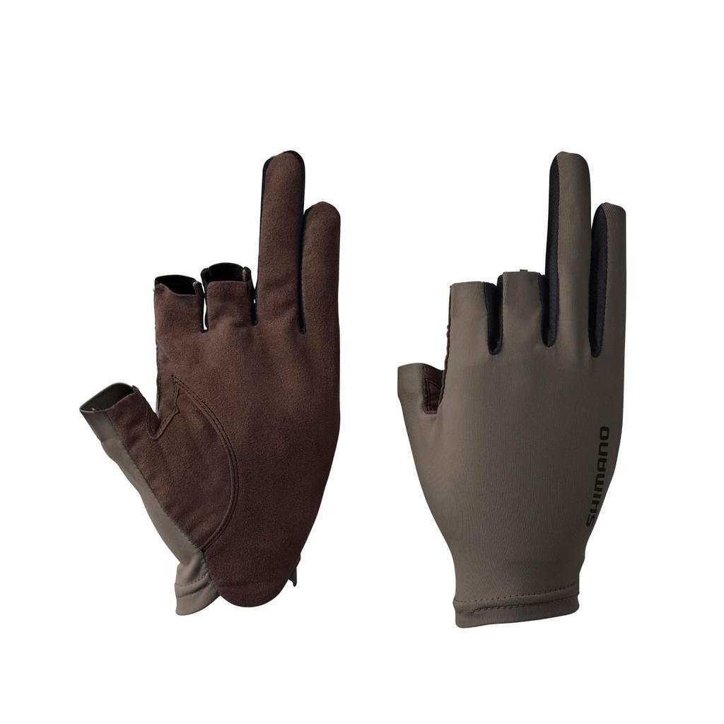 Перчатки SHIMANO Sensitive Gloves 3 Cut Brown L GL-006V