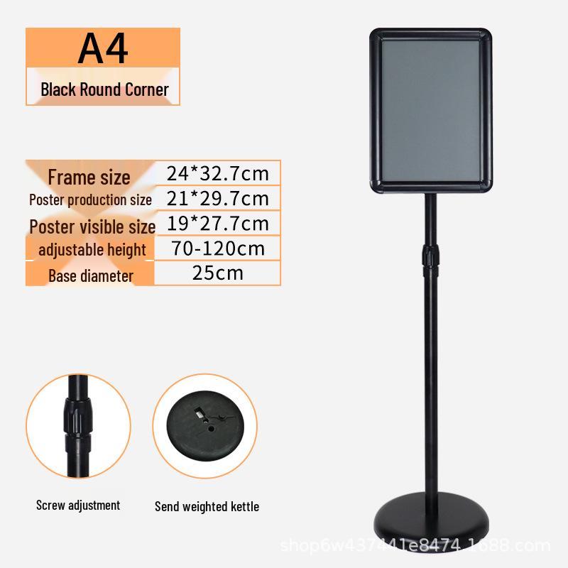 Stainless Steel Vertical Advertising Standee Display Stand for Hotels