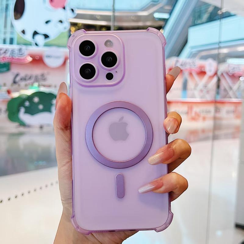 Shockproof Magnetic Wireless Charge Phone Case For iPhone 16E 16 15 14 Plus 13 Mini 12 11 Max Magsafe Protection Cover Bumper