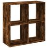 Room Divider Bookshelf Smoked Oak 69.5 x 29 x 69.5 cm