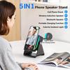 5 In 1 Auto-induction Wireless Induction Speaker 8 Mode RGB Lights HIFI Sound Portable Bluetooth Phone Holder Christmas gifts