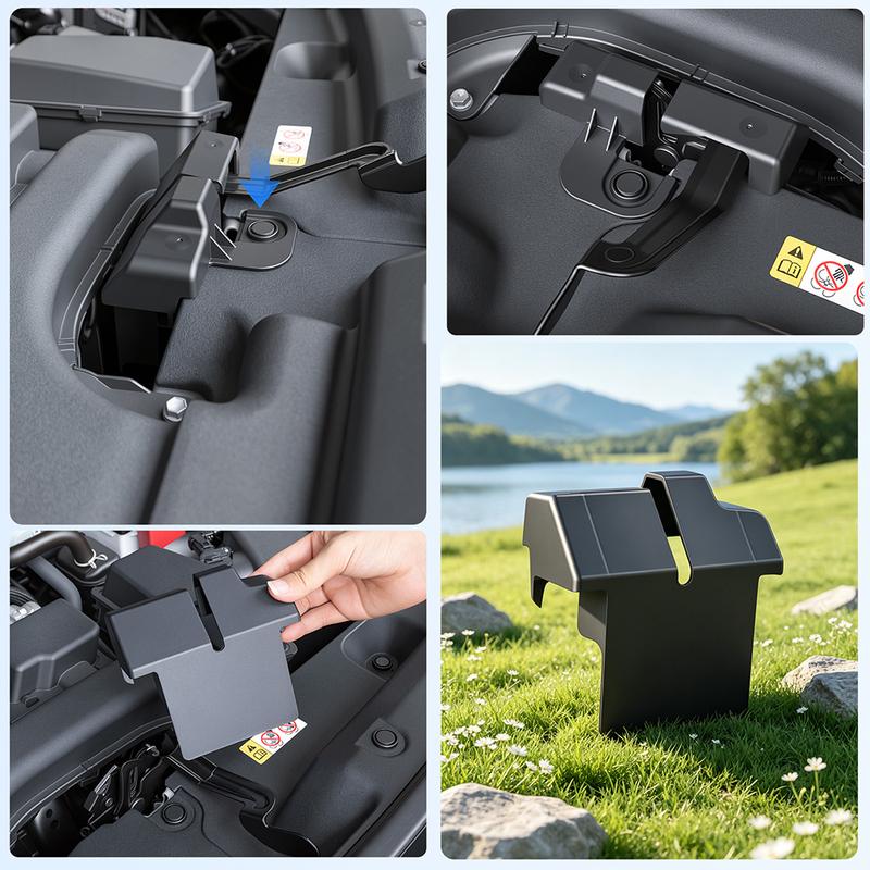 ABS Engine Cabin Latch Cover Black Hood Lock Buckle Protector Trim For Toyota RAV4 2026-2028 Engine Bay Car Exterior Decor