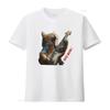 Cat Music T Shirt Funny Lover Cute Kitten Animal PrinT vintage Washed streetwear Breathable Slightly Top For Everyday Wear