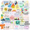 50 Small Size 4Cm Inspirational English Slogans Suitcase Stickers Can Be Removed Without Leaving Glue Waterproof Graffiti Stickers