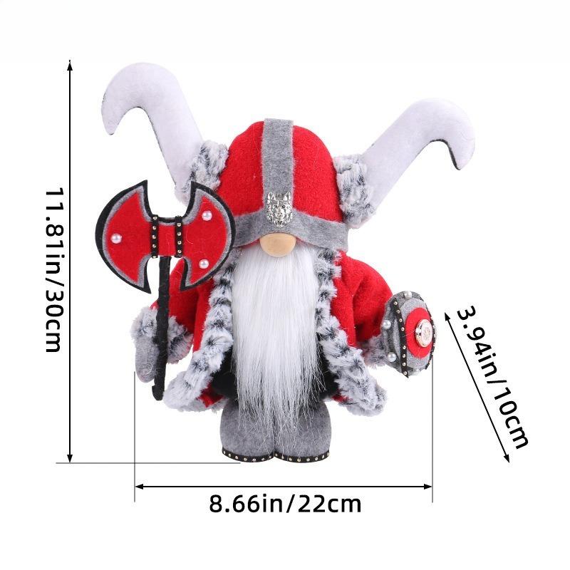 1Pcs Viking Gnome Doll Pirate Rudolf Decoration Figurine Faceless Viking Ornament Family Atmosphere Soft and Cute