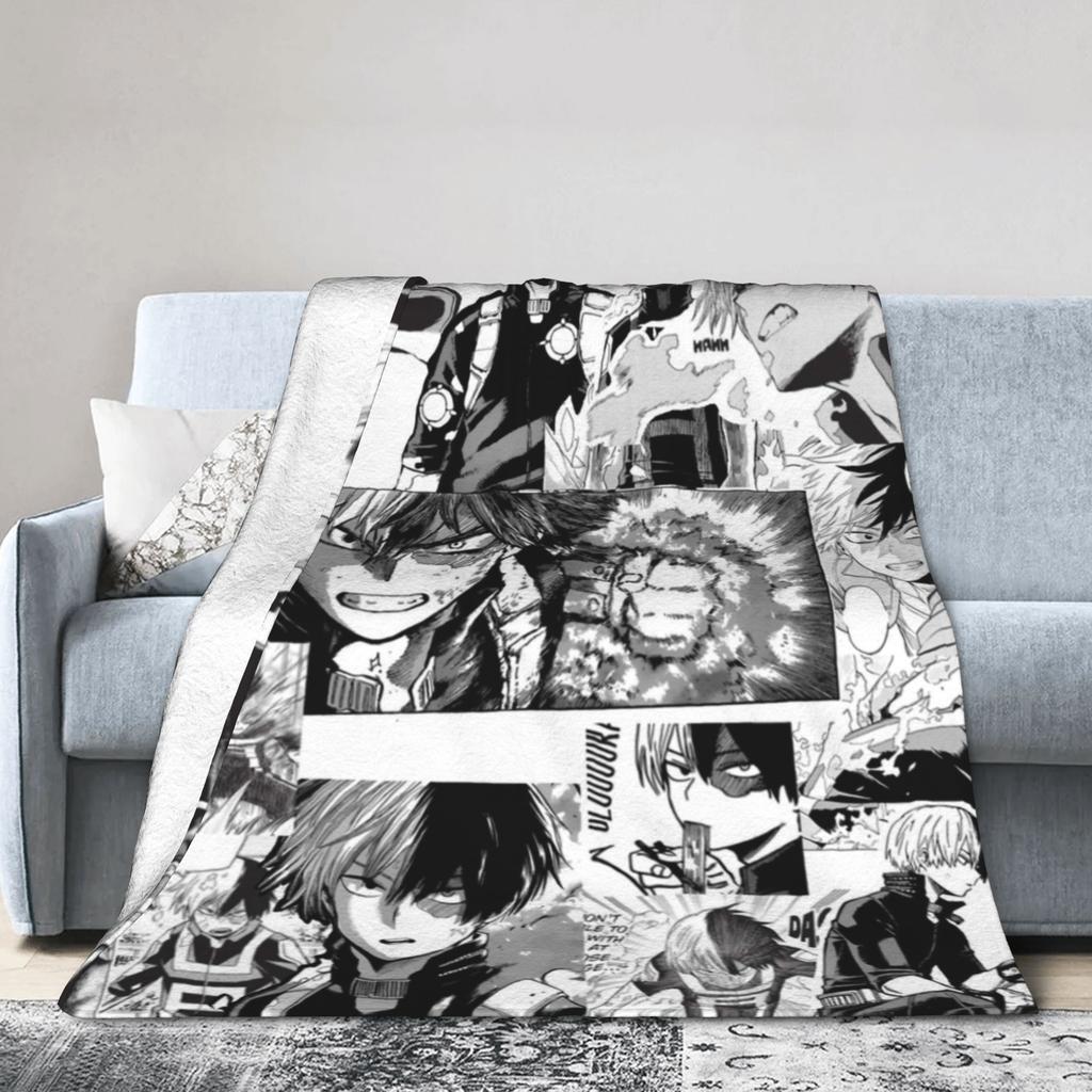 Тодороки Шото Одеяла Моя геройская академия Аниме Манга Флис Винтажные Теплые Накидки для Накрывания Стула Дивана Зима,