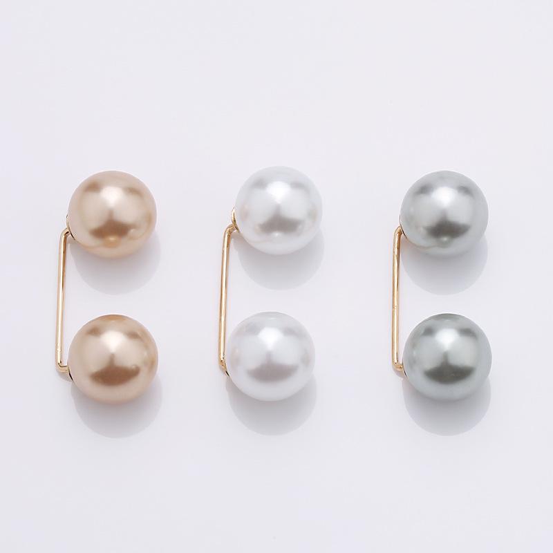 Elegant Minimalist Pearl Pin Brooch for Neckline and Waist