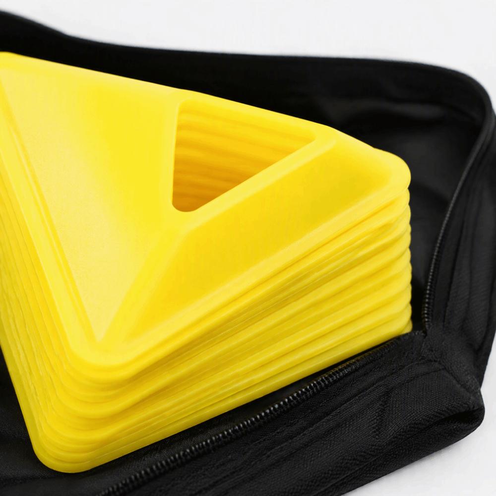 20 Pcs Center Opening Triangle Marker Disc Obstacle Marker Sign Soccer Football Practice
