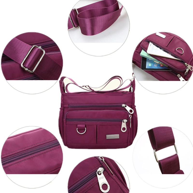Повседневные нейлоновые водонепроницаемые сумки через плечо на молнии, женские сумки Оксфорд, парусиновые сумки через плечо, кошельки, сумки Bolso Mujer
