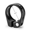 Bicycle seatpost clamp for 27.2 and 28.6 mm saddle with screw - black
