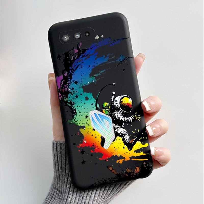 Case For Asus ROG Phone 5 5S Cover Fashion Butterfly Flowers Pattern Bumper Soft Black Silicone Case For Asus ROG5 ROG5S Casing