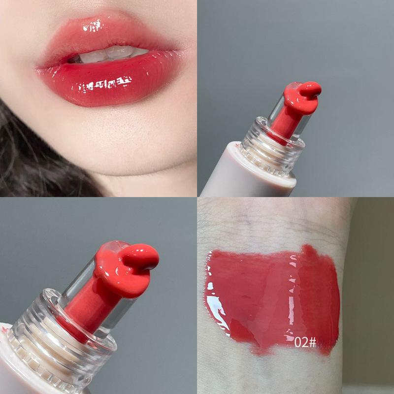 Crystal Frozen Mirror Lip Glaze, Water-gloss Mirror Pouty Lips, Moisturizing, Long-lasting, Whitening Lipstick, Tender Lip Gloss