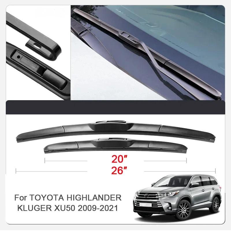 For Toyota CROWN FORTUNER HIGHLANDER KLUGER HILUX LAND CRUISER PRADO SEQUOIA SIENNA TUNDRA 2PCS Car Blade Windshield Wiper