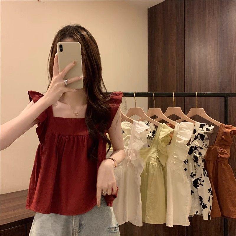 Women's Summer Bowknot Cap Sleeve Babydoll Tank Top - Sleeveless Beach Cover for Underarm Coverage