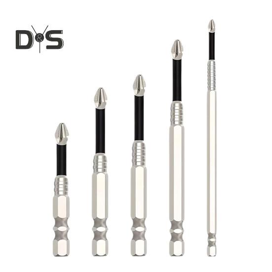 Набор магнитных сверл для отвертки, высокопрочные, устойчивые к ржавчине, высокоскоростные, с крутящим моментом, противоскользящие, прочные магнитные сверла