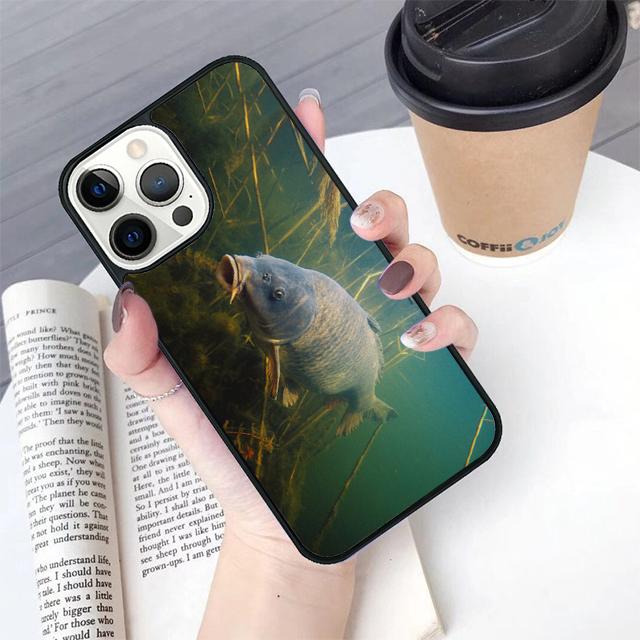 Чехол для телефона с изображением карпа, удочка, чехол-крышка для iPhone 17 Air 16 15 14 Plus Для apple 16 11 12 13 Pro Max coque