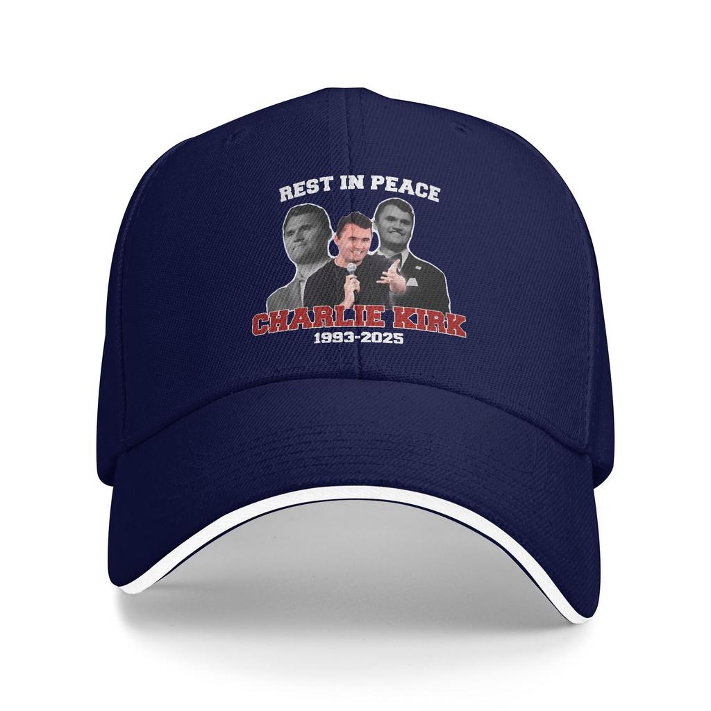 Charlie Kirk Rest In Peace Casual Baseball Cap Kpop Rock Hip Hop Hats Summer Sun Visor Female Male y2k Cute Baseball Caps