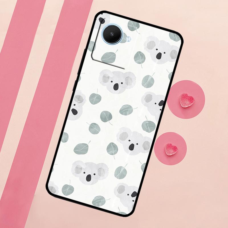 Koala and Eucalyptus Case For Realme C53 C55 C35 C33 C31 C30 C25s C21Y C15 C11 GT Neo 5 3T 2T 9 10 11 Pro Plus