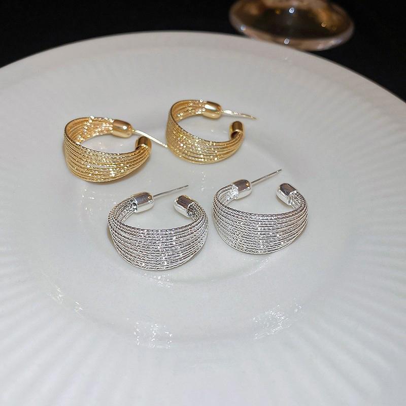 1 пара преувеличенных геометрических многослойных линий, большие серьги-кольца для женщин и девочек, роскошные серьги-подвески, ювелирные изделия, подарки