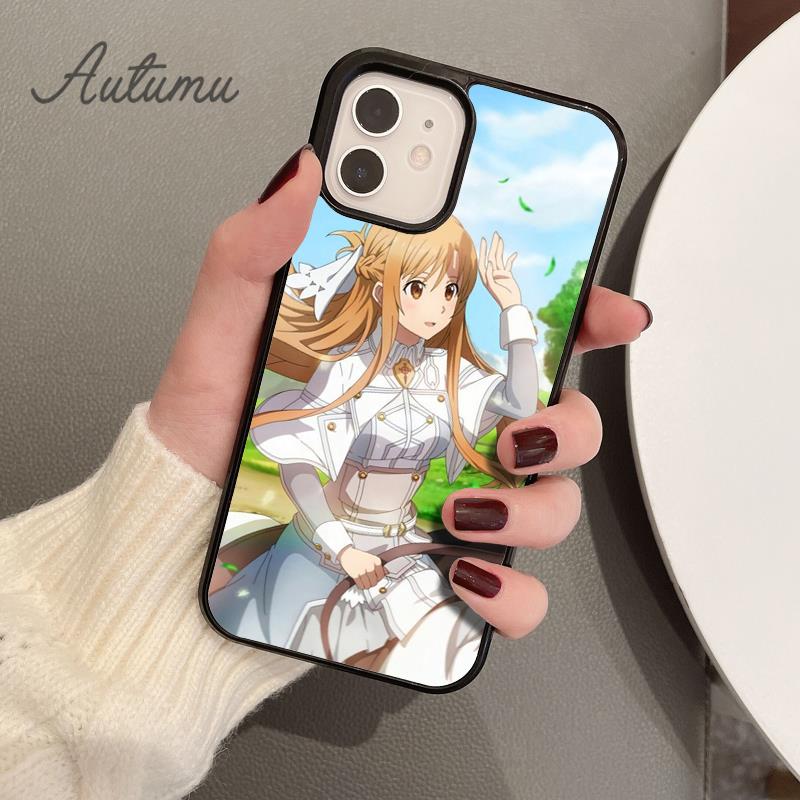 Чехол для телефона Yuuki Asuna для iPhone 11 12 13 14 Pro Max mini X XR XS SE 2020 5 6S 7 8 Plus Samsung Galaxy S21 S22 Cover shell