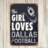 Dallas Football Fan Iron Metal Sign Vintage Wall Art Easy Mounting Sports Decor Ideal for Football Fans and Game Day Parties