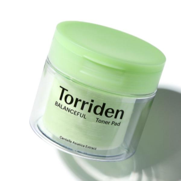 Torriden Balanceful Cica Успокаивающие Тонер-Пэды Корейские Centella Успокаивающие Пэды для Чувствительной и Склонной к Акне Кожи Нежный Ежедневный Уход 60 Штук