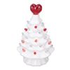 White Ceramic Tree LED Light Up Tabletop Tree Heart Topper Vintage Retro Centerpiece for Holiday Par