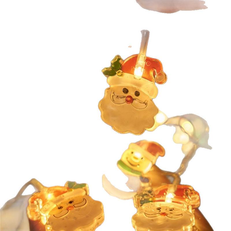 Santa Claus Snowman Christmas Tree LED Lights Christmas Decoration Hanging Ornaments Colorful Light Strings Christmas Decorative Ambient Light Strings